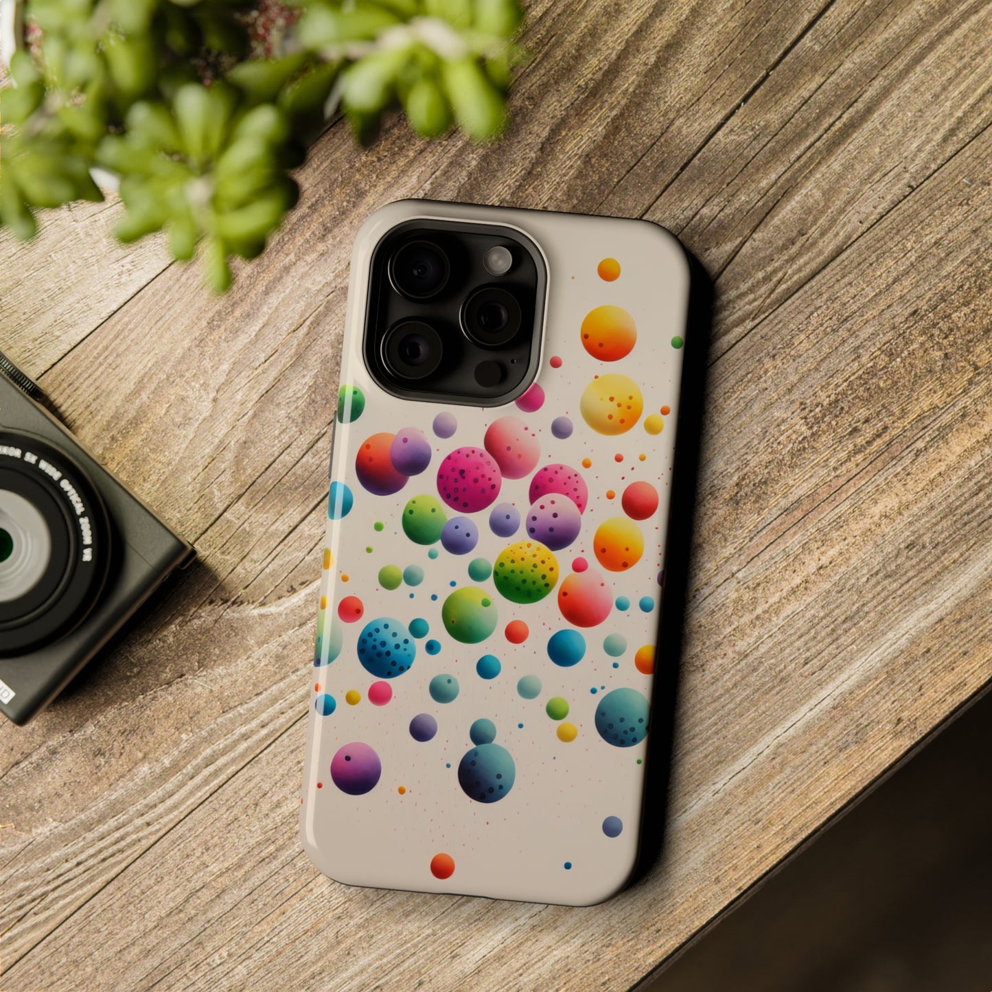 Rainbow Dots MagSafe Tough iPhone Case