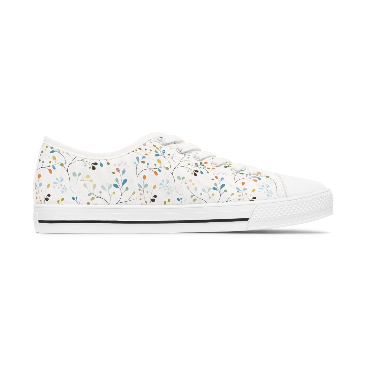 Pastel Vines Women's Low Top Sneakers