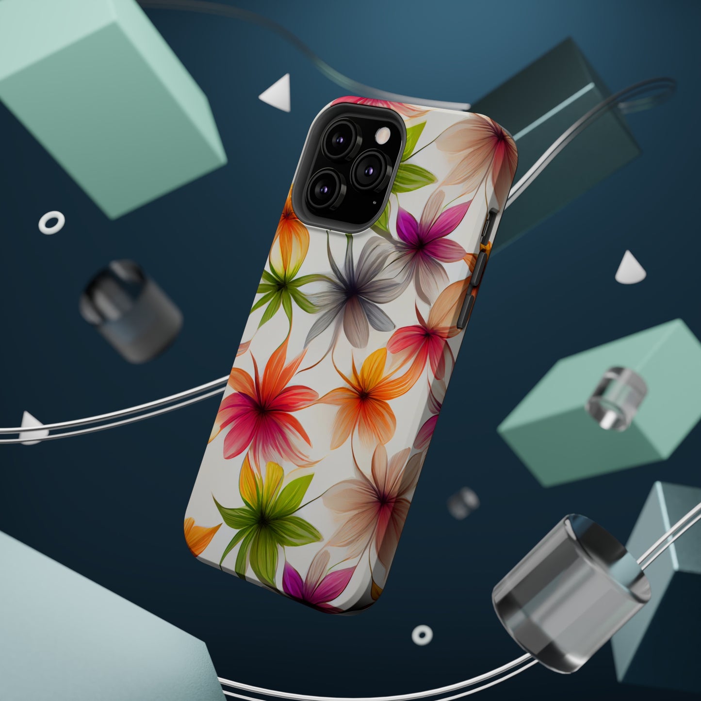 Floral Burst MagSafe Tough iPhone Case