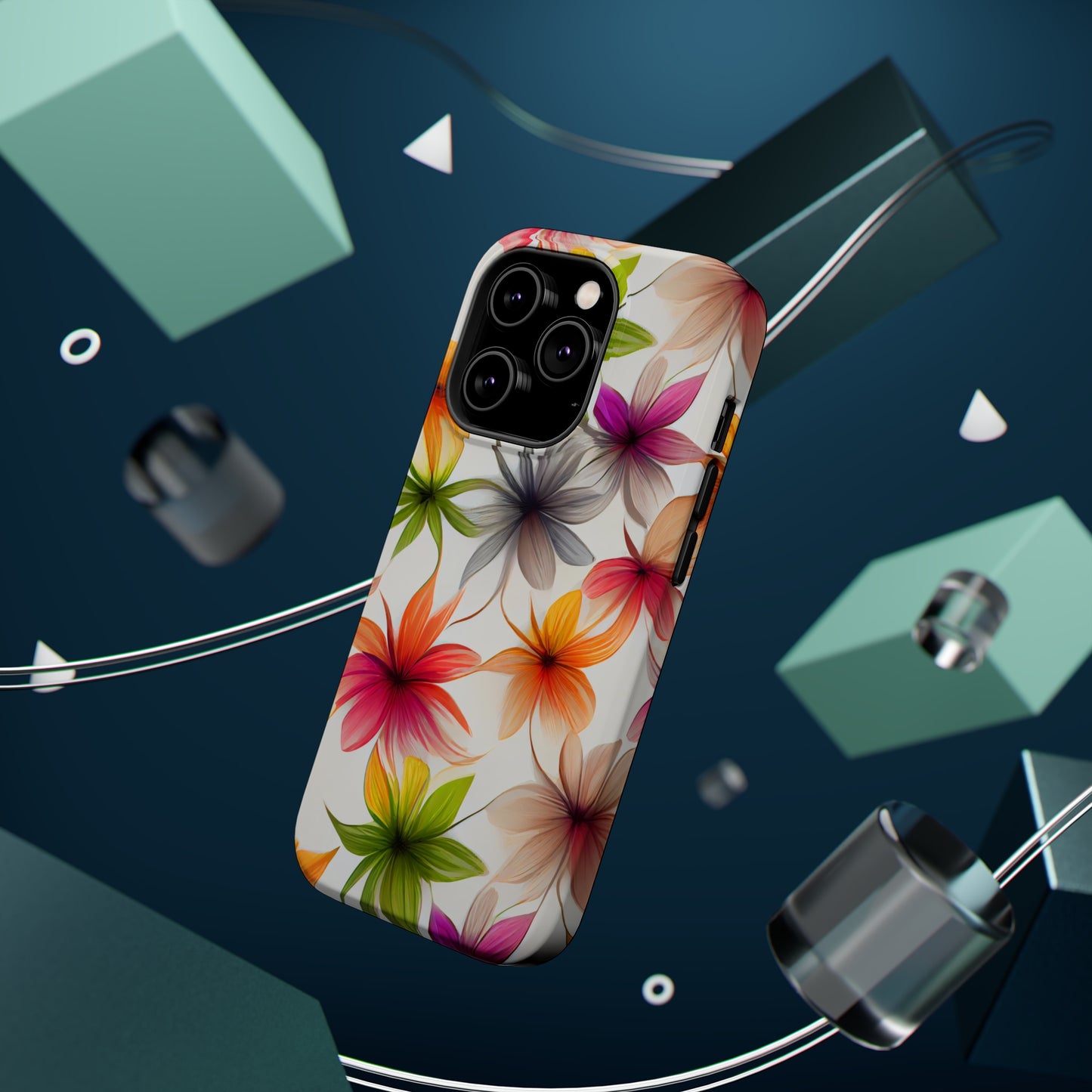 Floral Burst MagSafe Tough iPhone Case