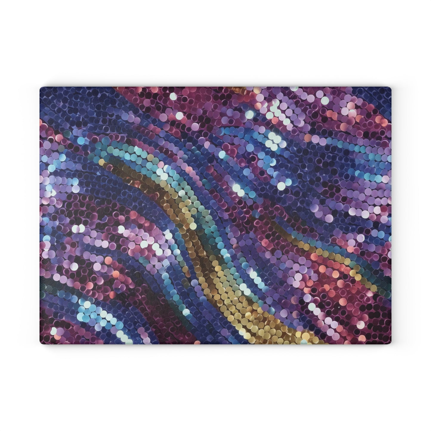 Dazzling Sequins Glass Cutting Board