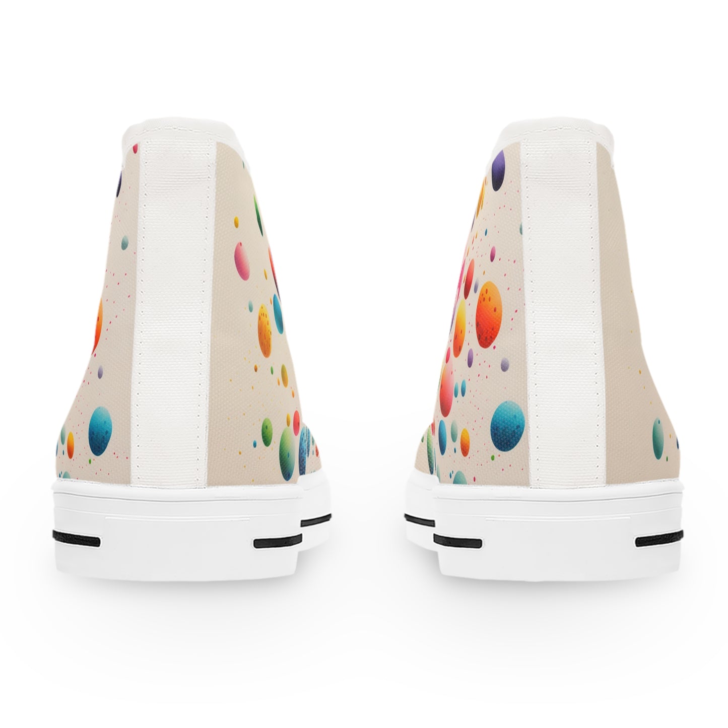Multicolor Dots Women's High Top Sneakers