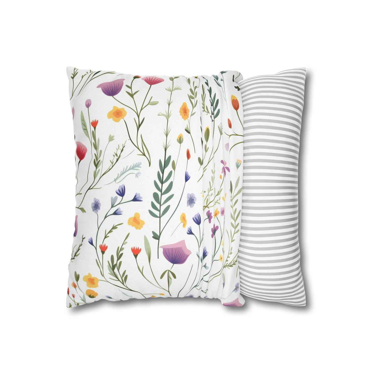 Dainty Wildflowers Square Pillow Case