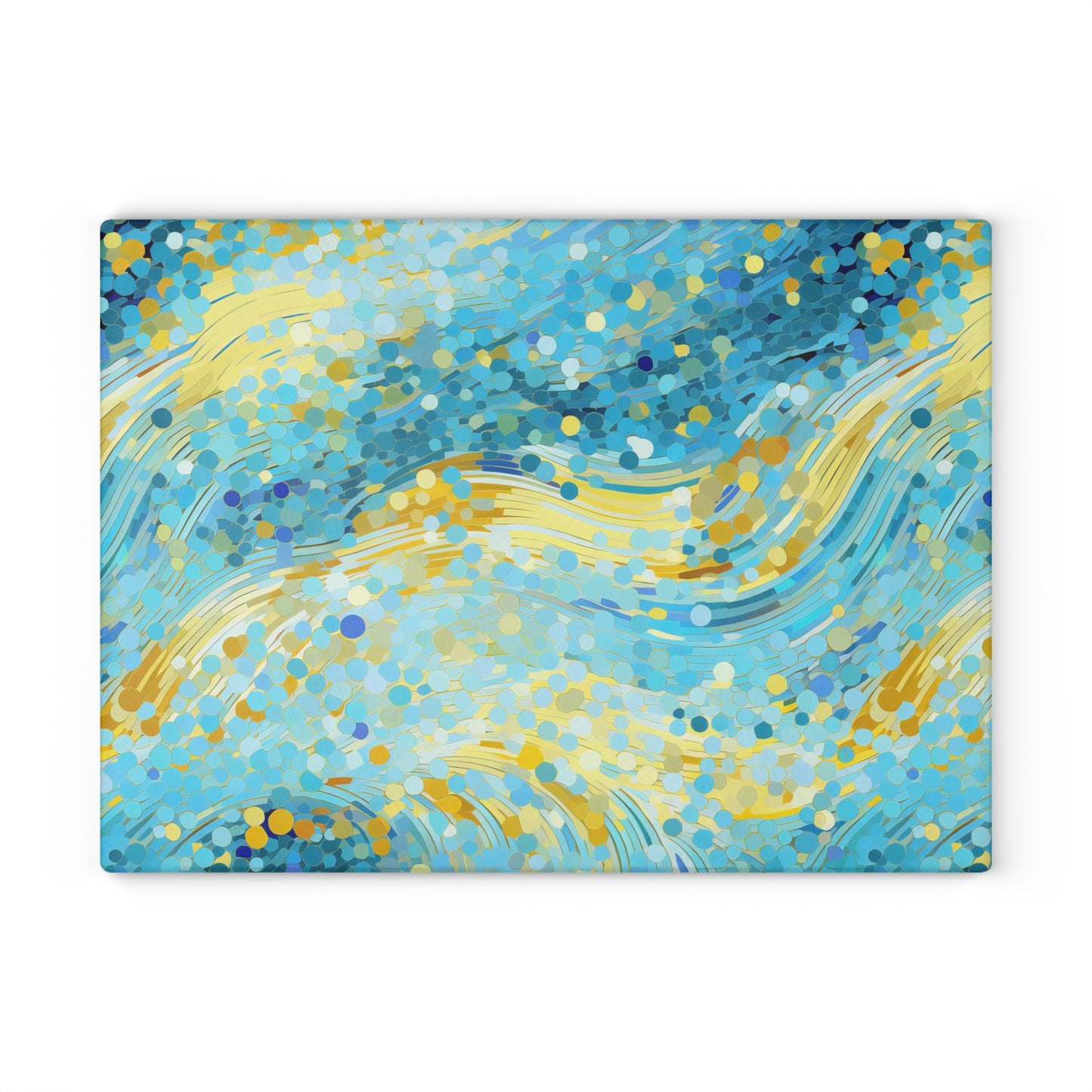 River of Gold Mosaic Glass Cutting Board