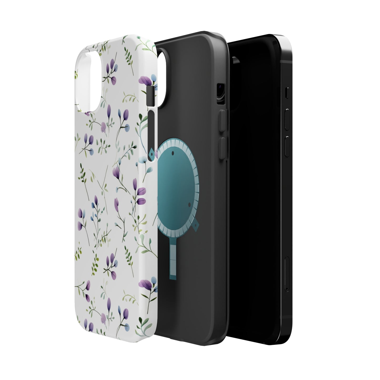 Dainty Purple Wildflowers MagSafe Tough iPhone Case