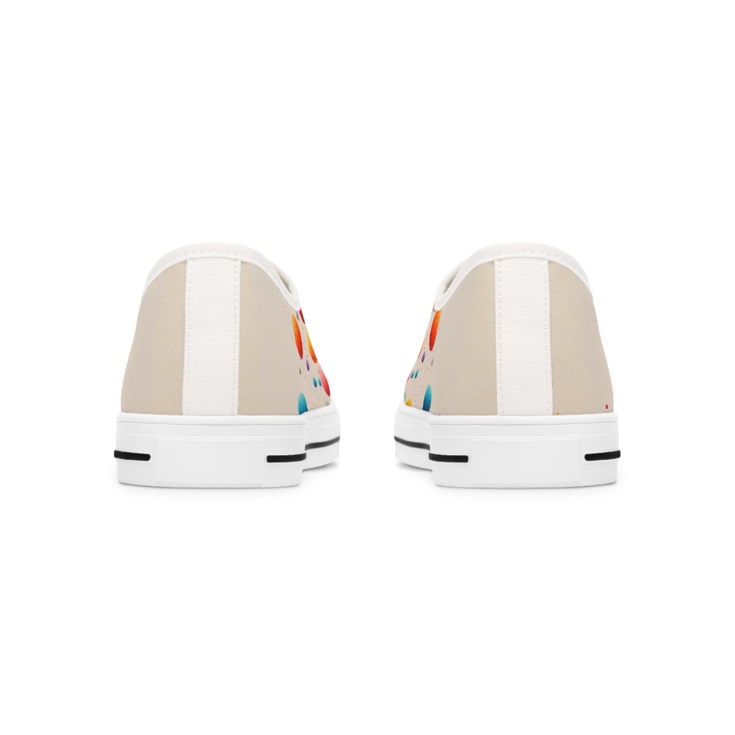 Multicolor Dots Women's Low Top Sneakers