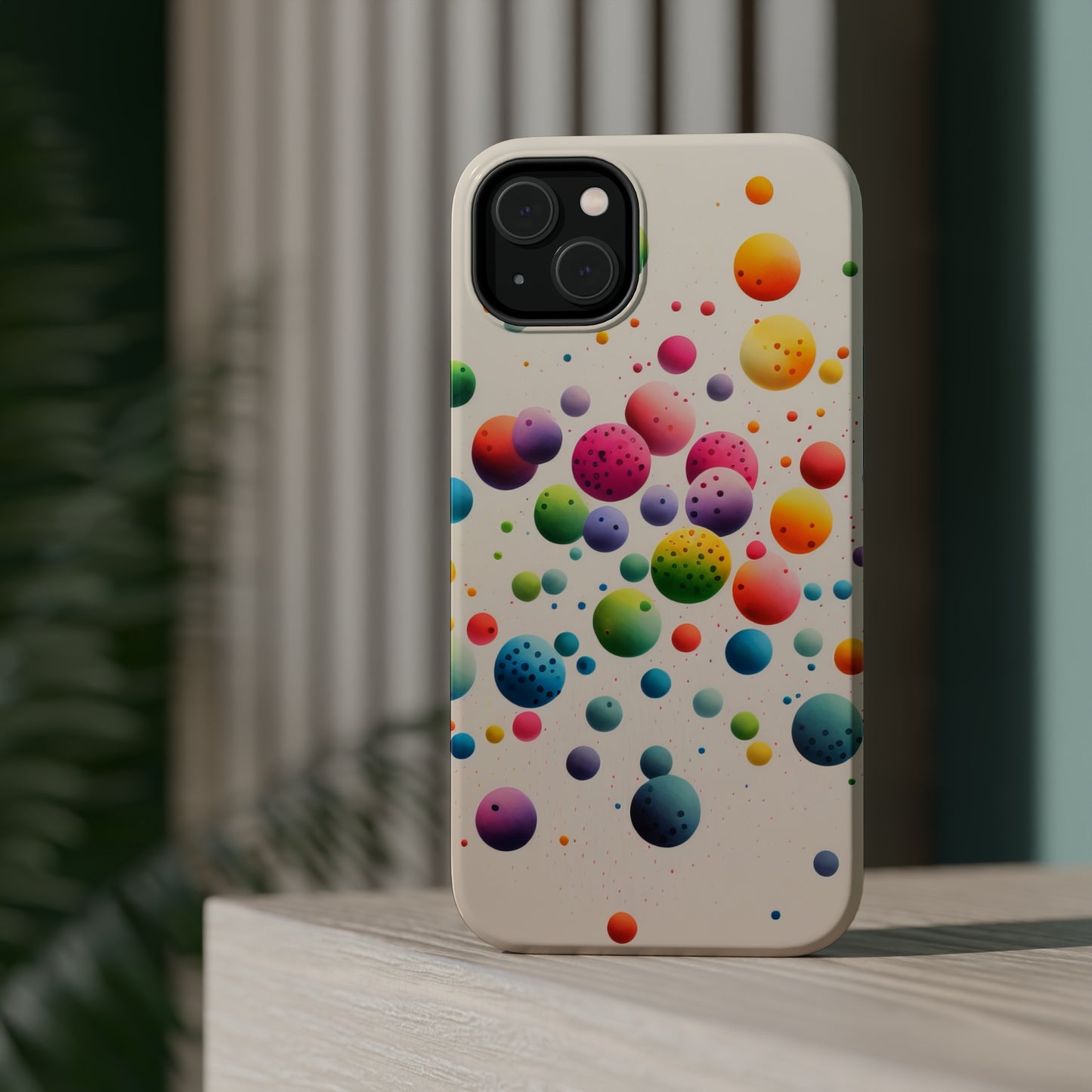 Rainbow Dots MagSafe Tough iPhone Case