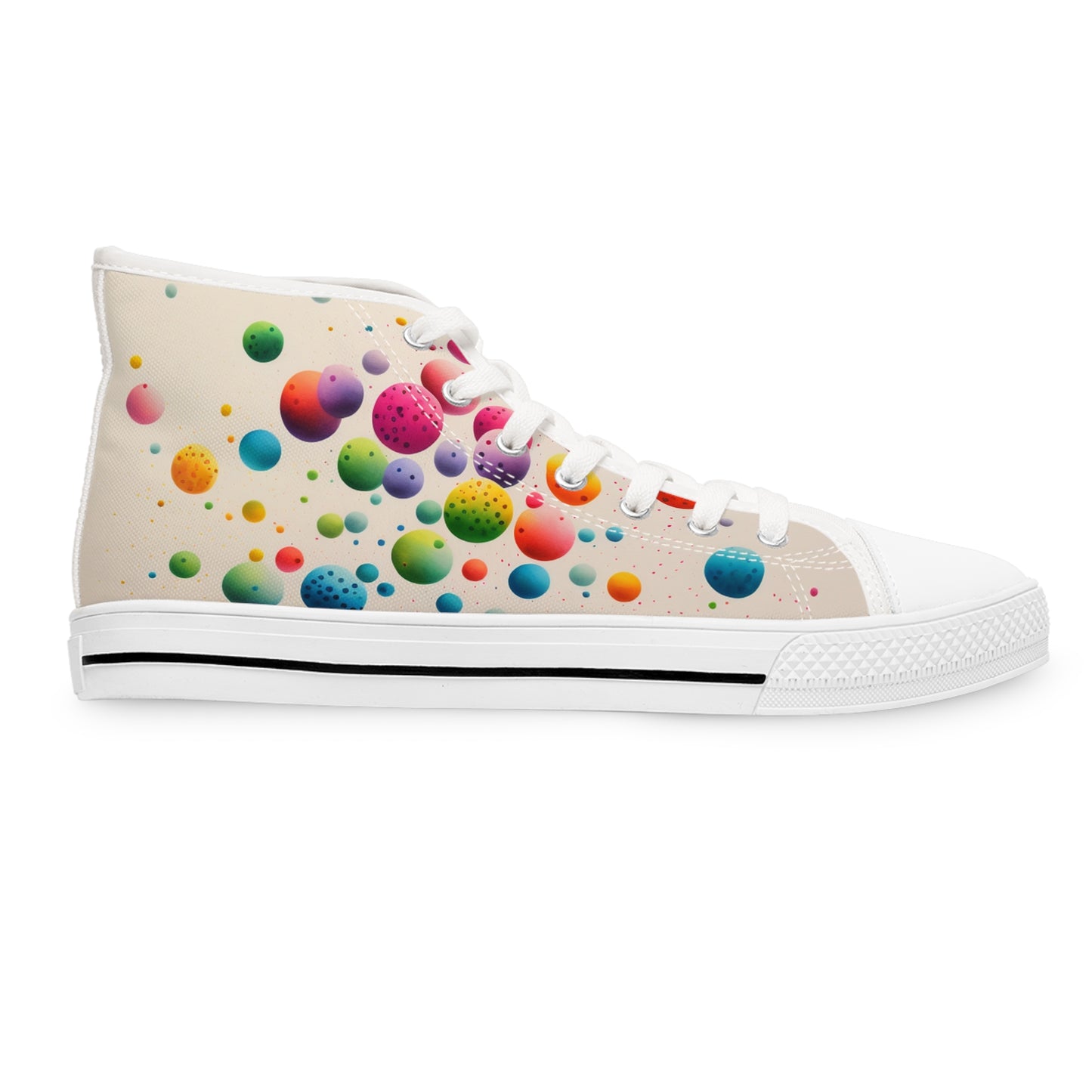 Multicolor Dots Women's High Top Sneakers