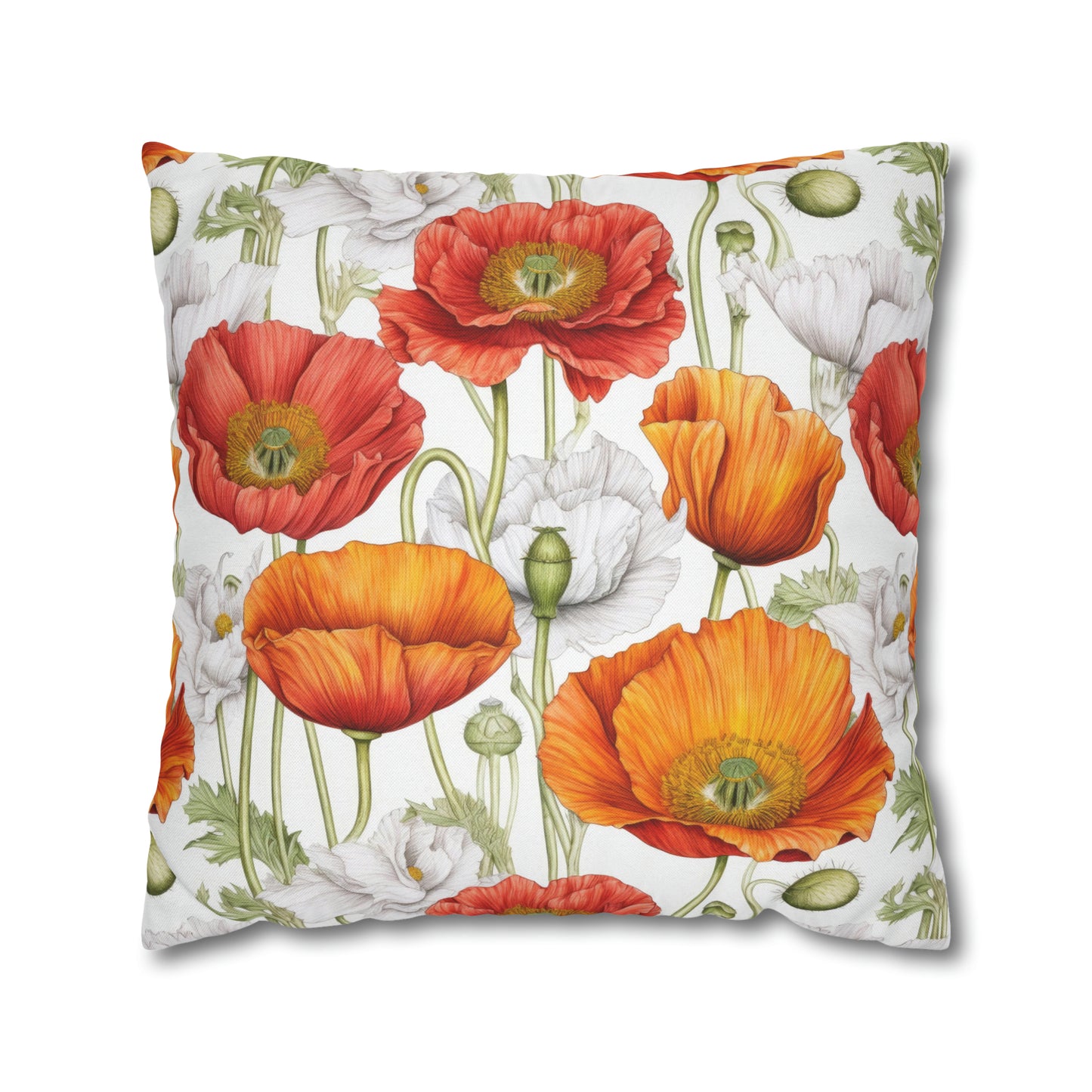 Poppies Square Pillow Case