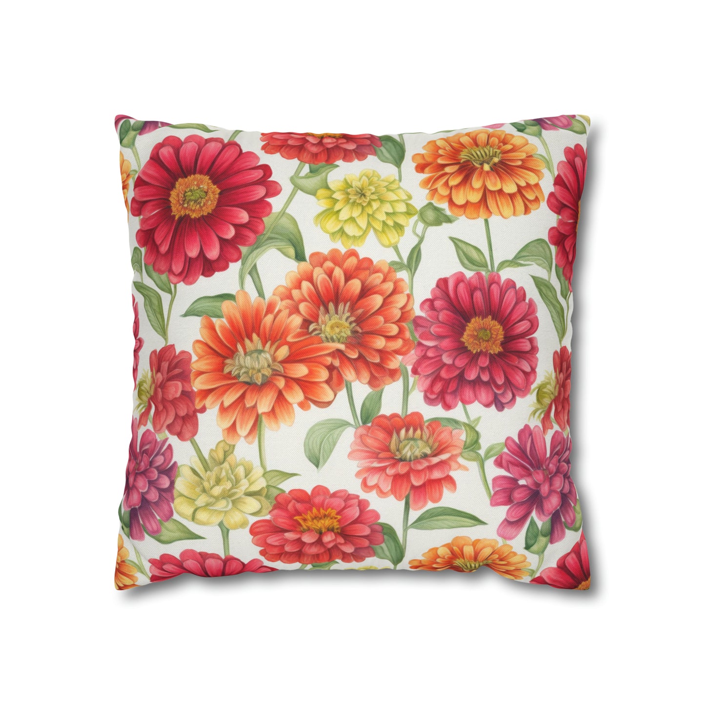 Zinnias Square Pillow Case