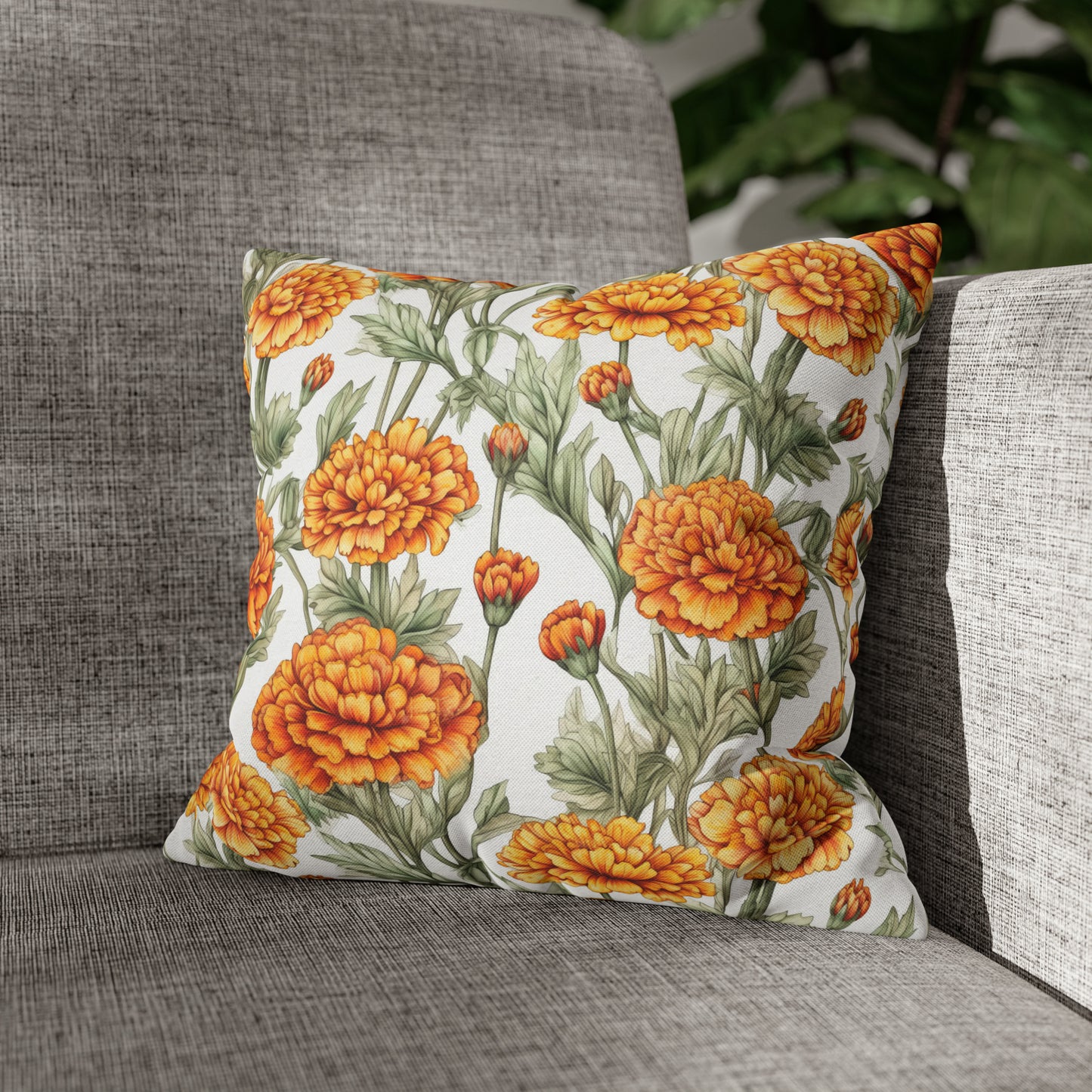 Marigolds Square Pillow Case