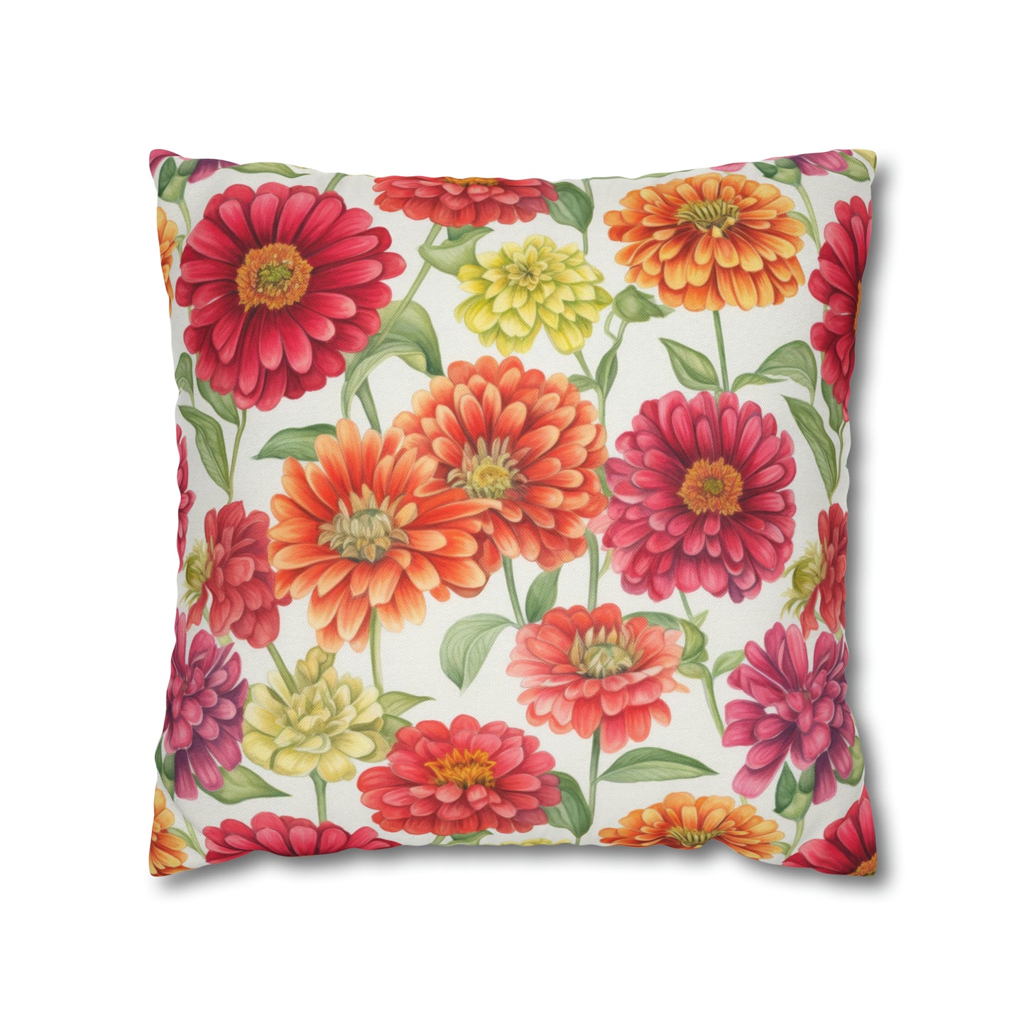 Zinnias Square Pillow Case
