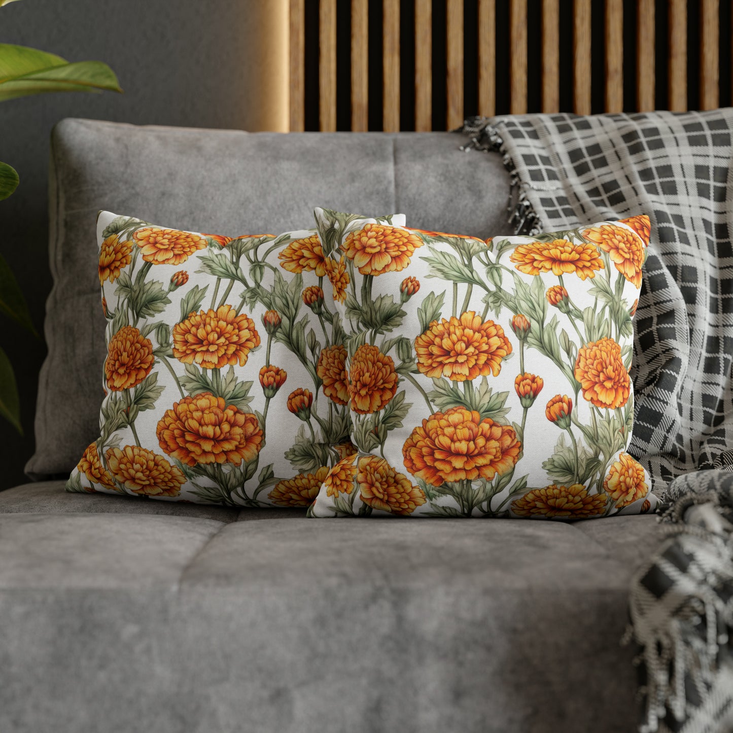 Marigolds Square Pillow Case