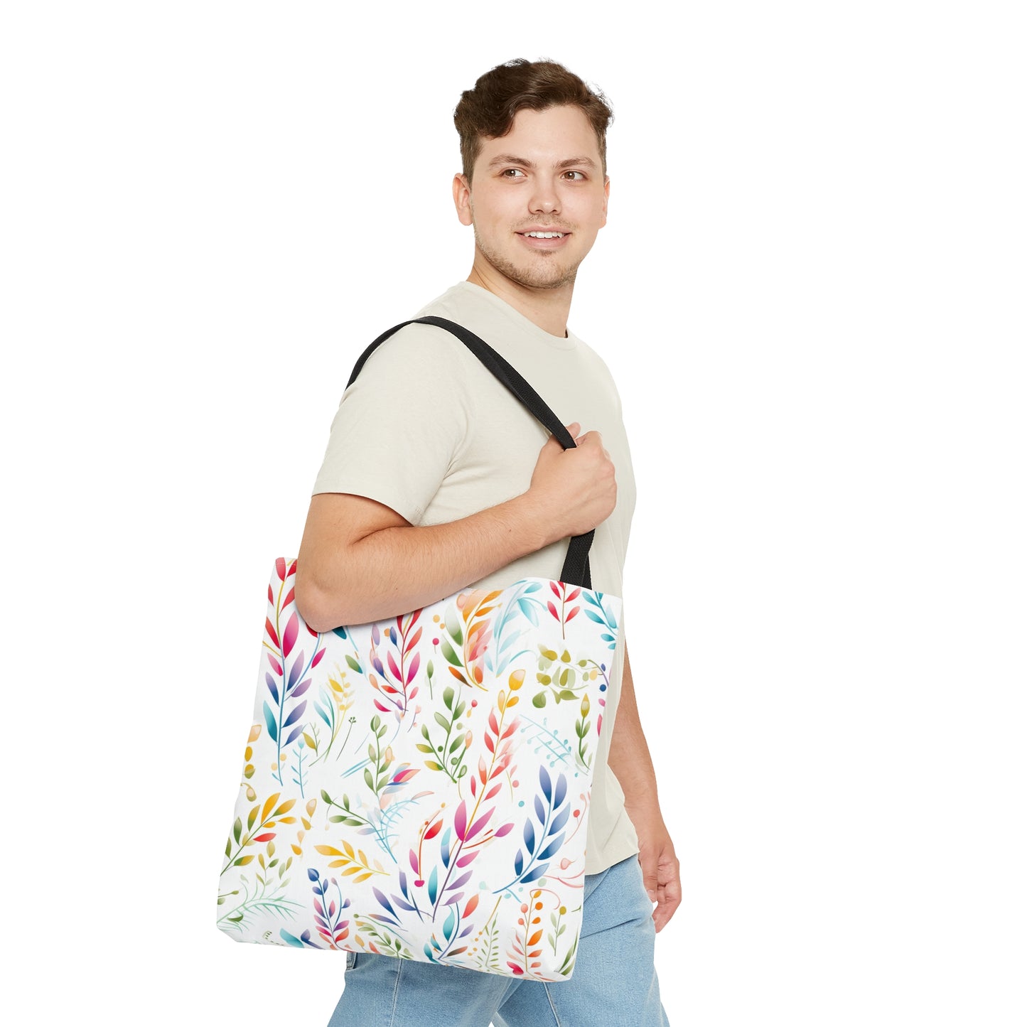 Pastel Leaves Tote Bag