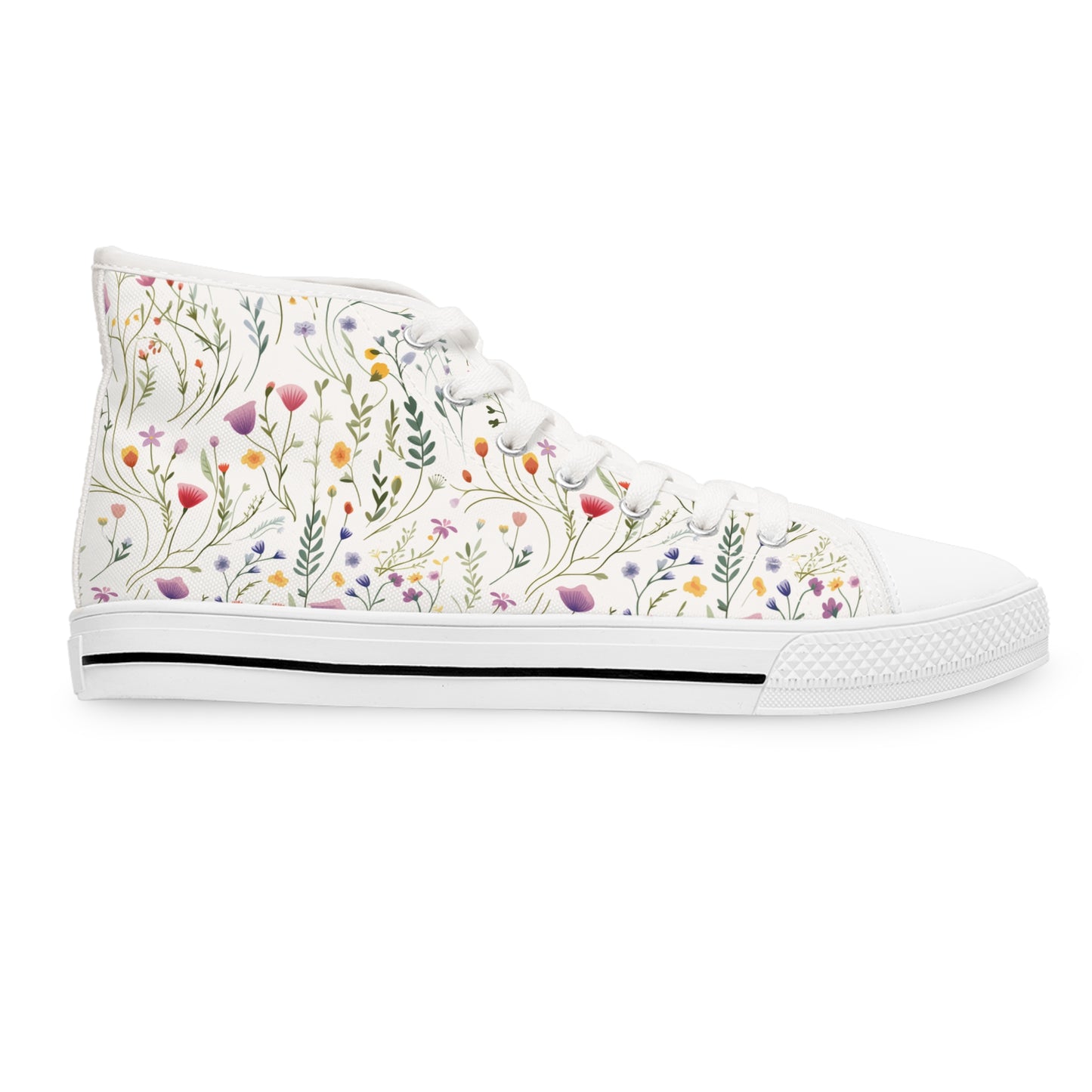 Dainty Wildflowers Women's High Top Sneakers