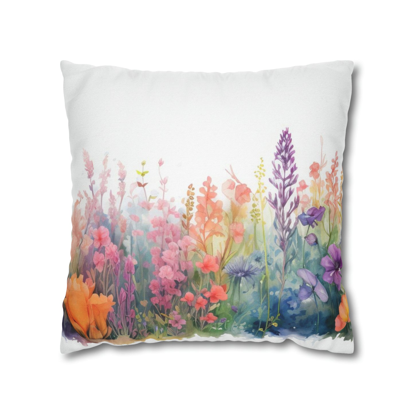 Meadow Wildflowers Square Pillow Case