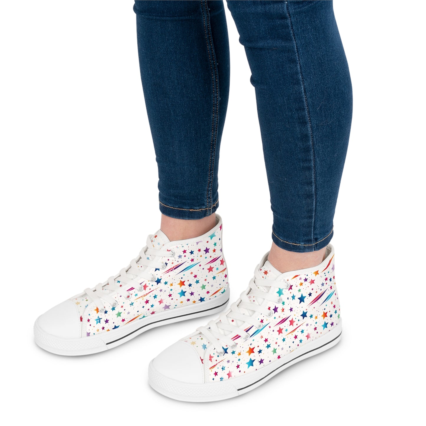 Rainbow Stars Women's High Top Sneakers