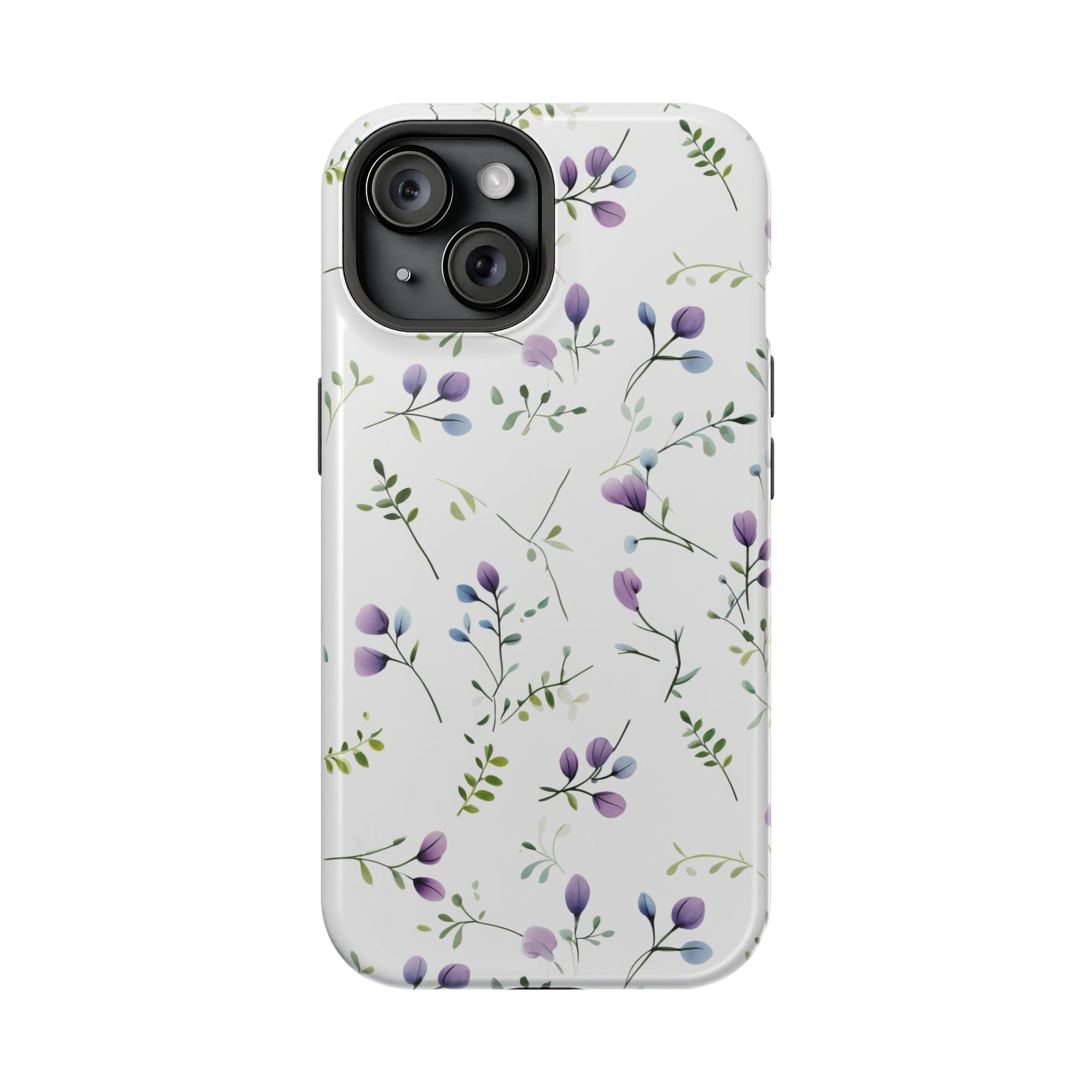 Dainty Purple Wildflowers MagSafe Tough iPhone Case