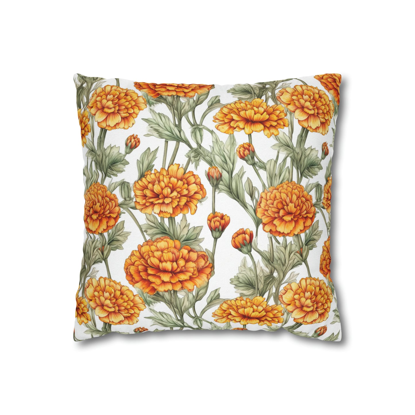 Marigolds Square Pillow Case