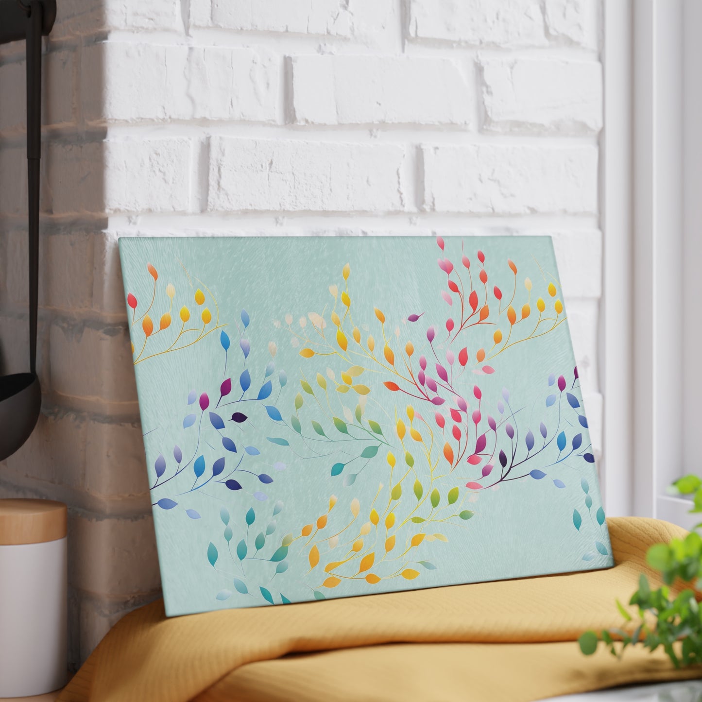 Prismatic Vines Glass Cutting Board