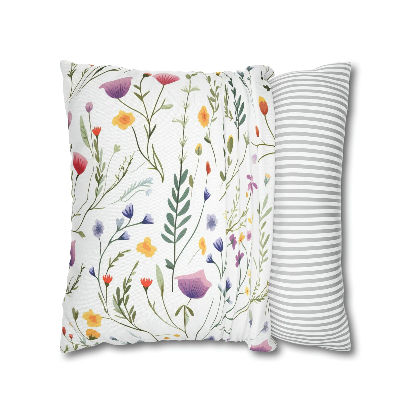 Dainty Wildflowers Square Pillow Case