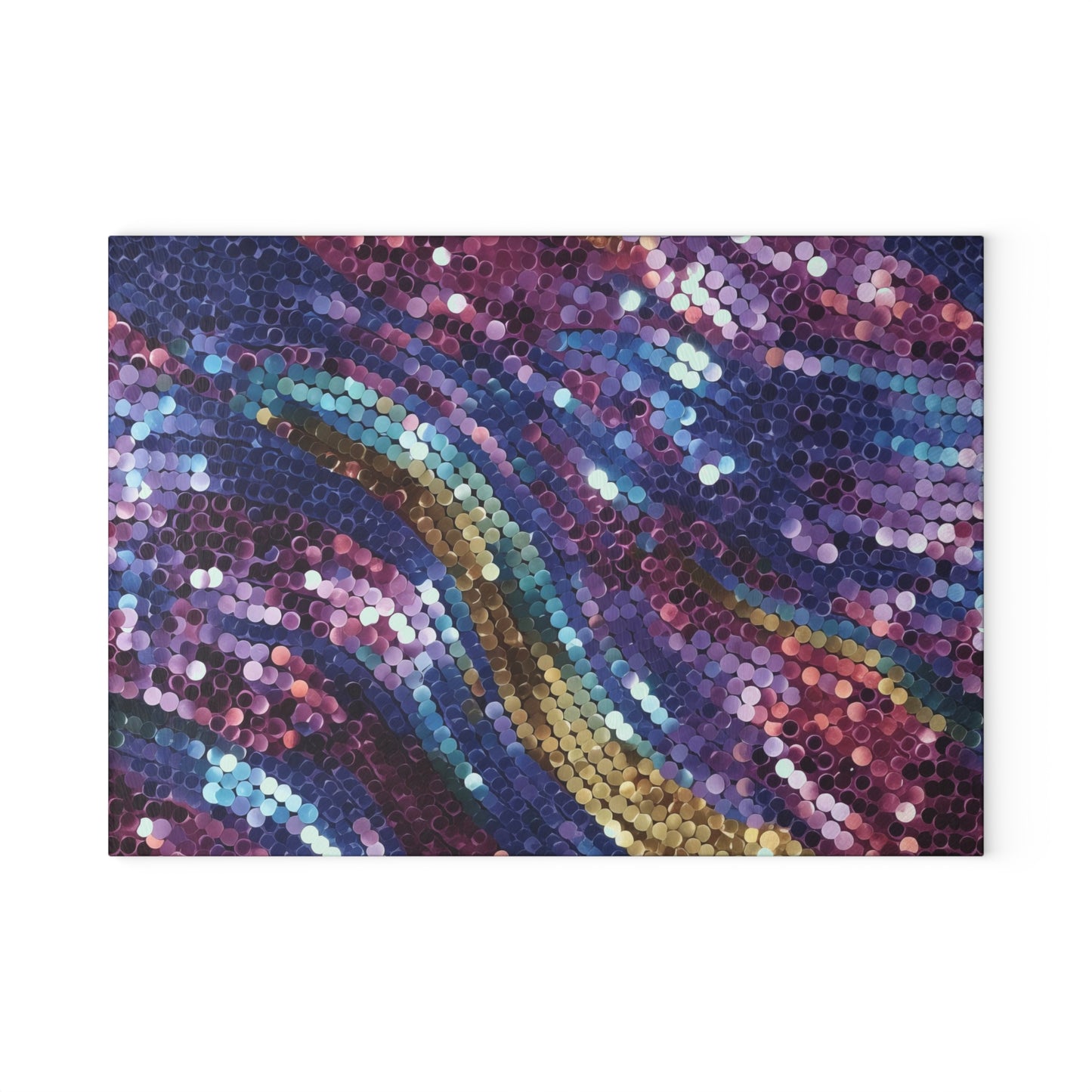 Dazzling Sequins Glass Cutting Board