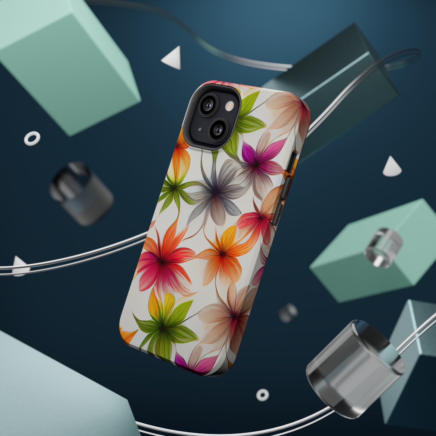 Floral Burst MagSafe Tough iPhone Case