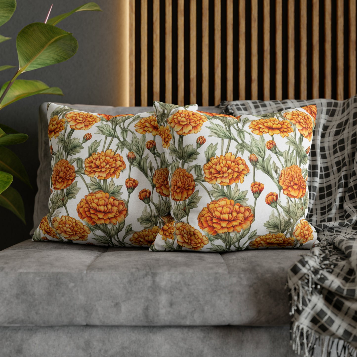 Marigolds Square Pillow Case
