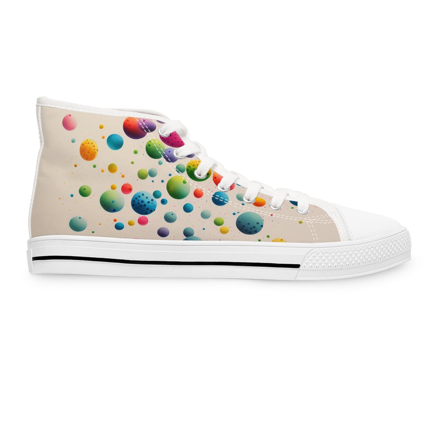 Multicolor Dots Women's High Top Sneakers