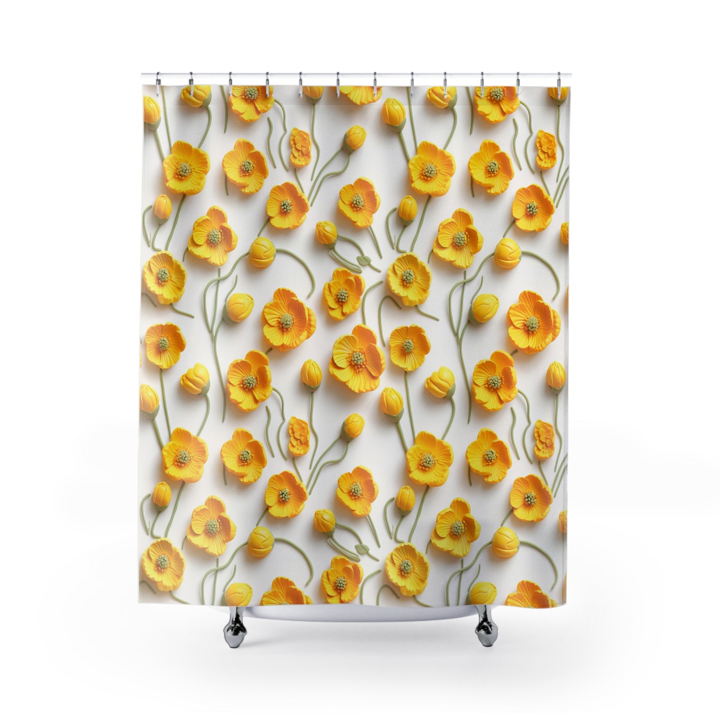 Sculpted Buttercup Shower Curtain