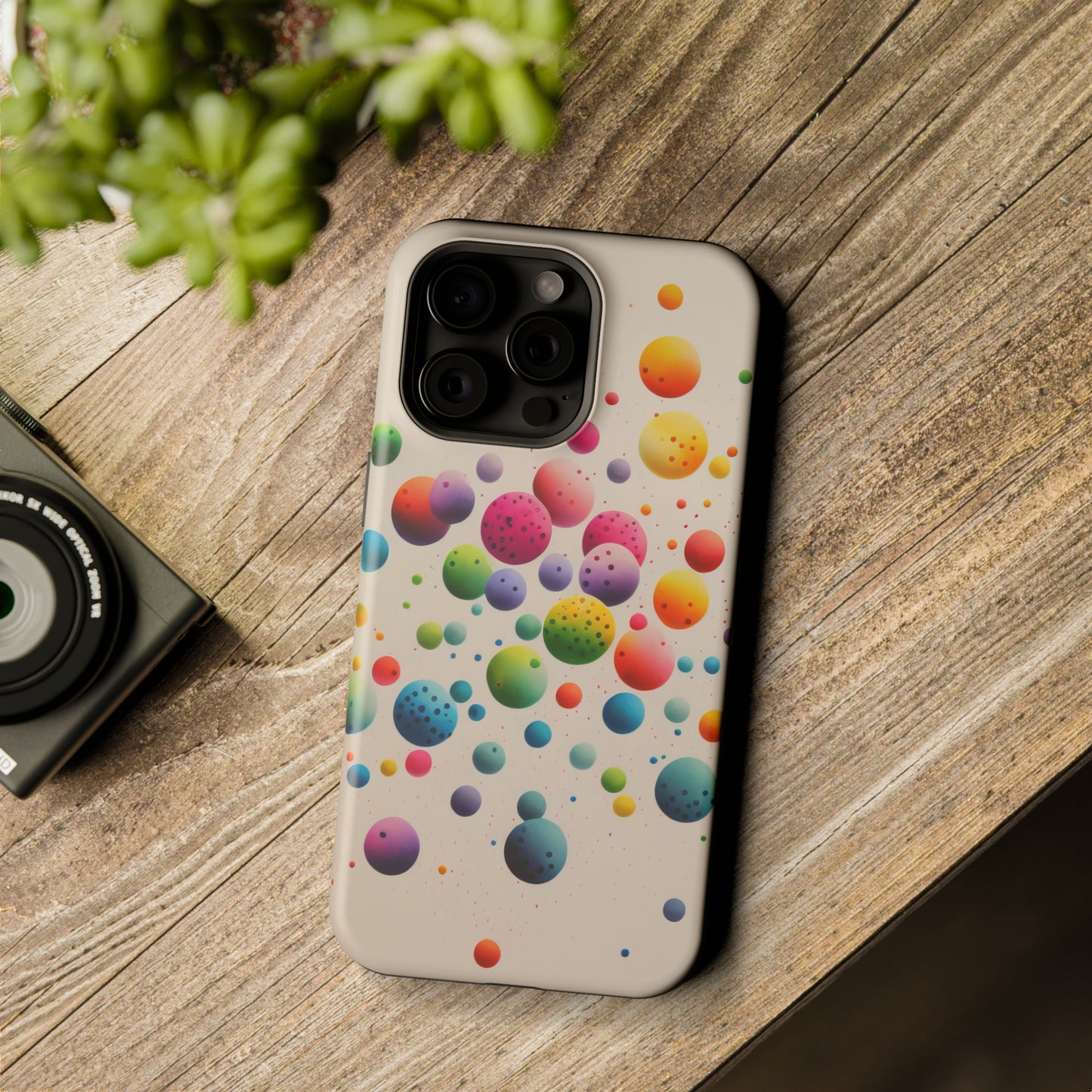 Rainbow Dots MagSafe Tough iPhone Case