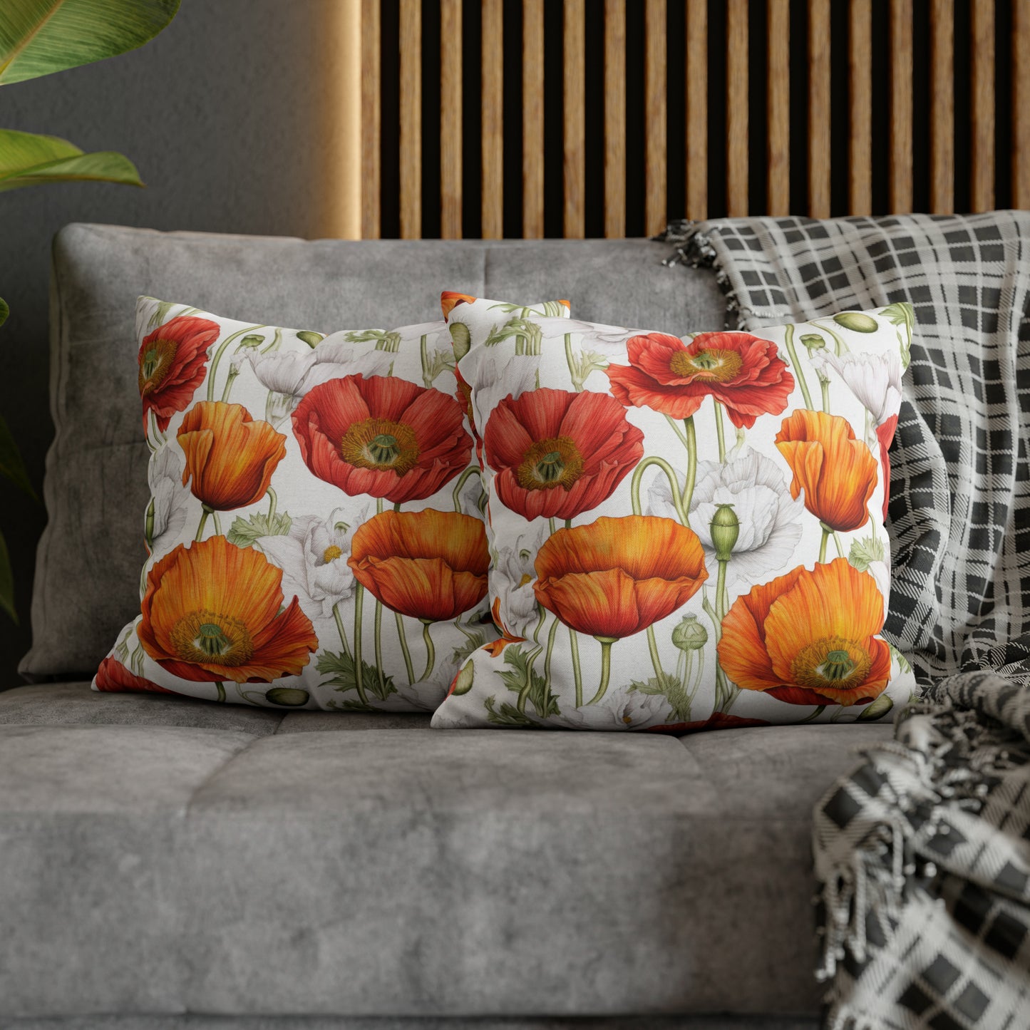 Poppies Square Pillow Case