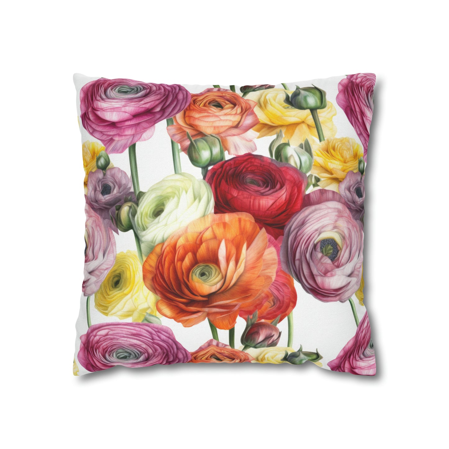 Ranunculus Square Pillow Case