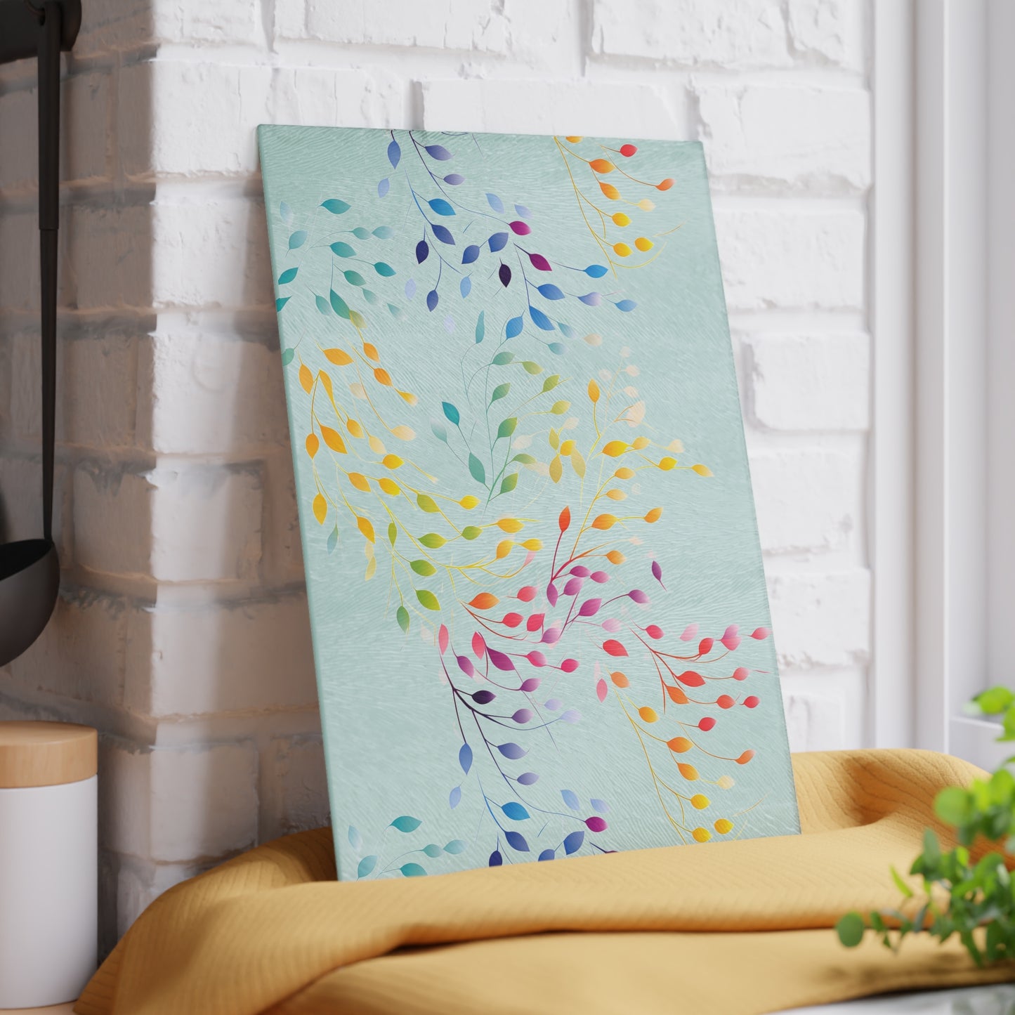 Prismatic Vines Glass Cutting Board