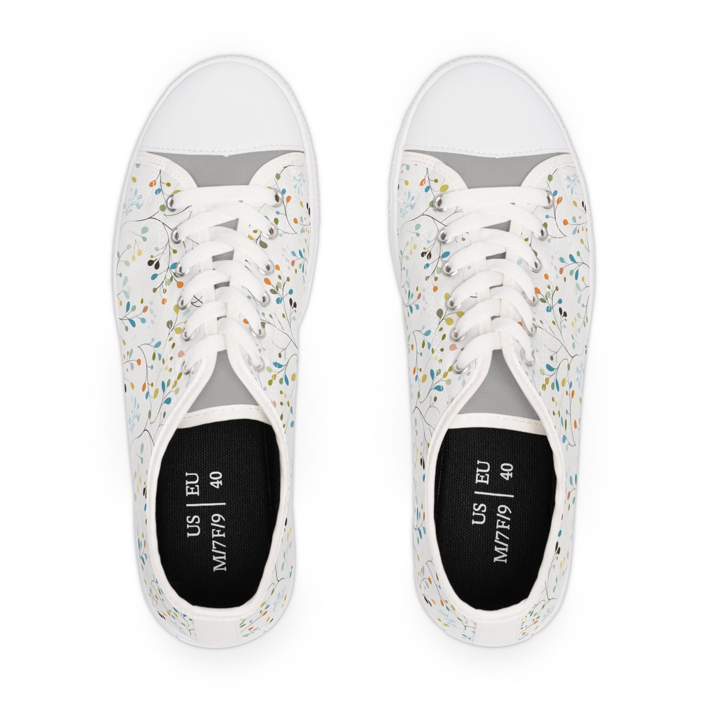 Pastel Vines Women's Low Top Sneakers