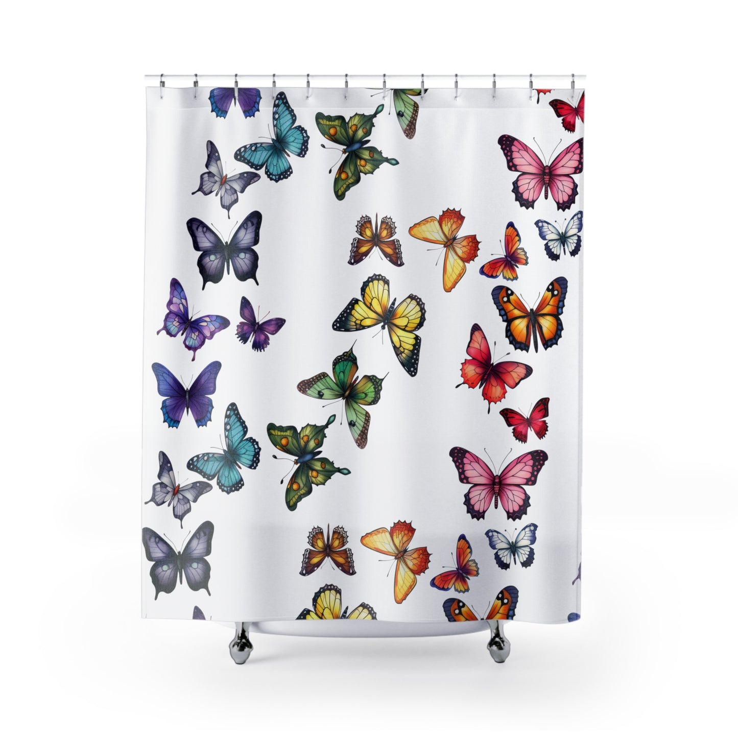Rainbow Butterflies Shower Curtain