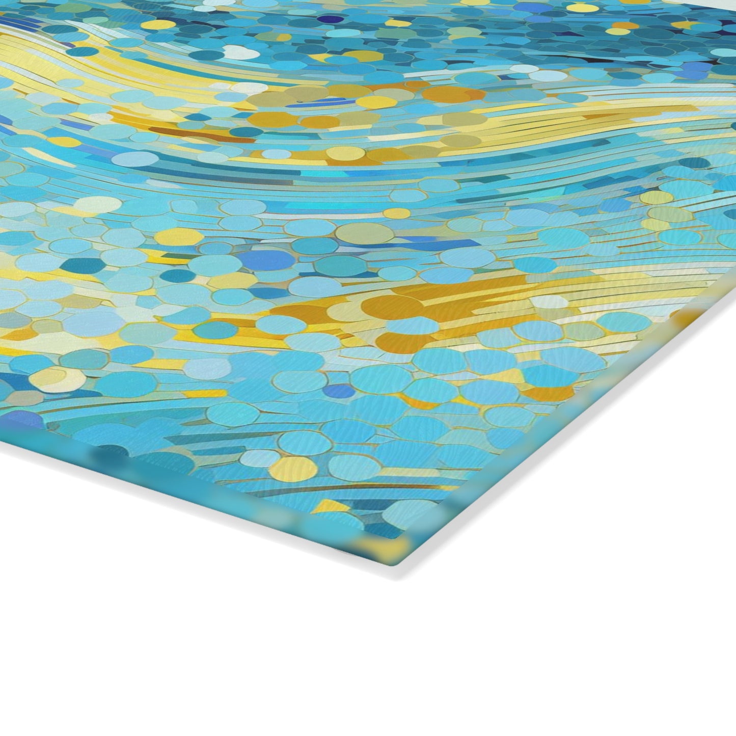 River of Gold Mosaic Glass Cutting Board
