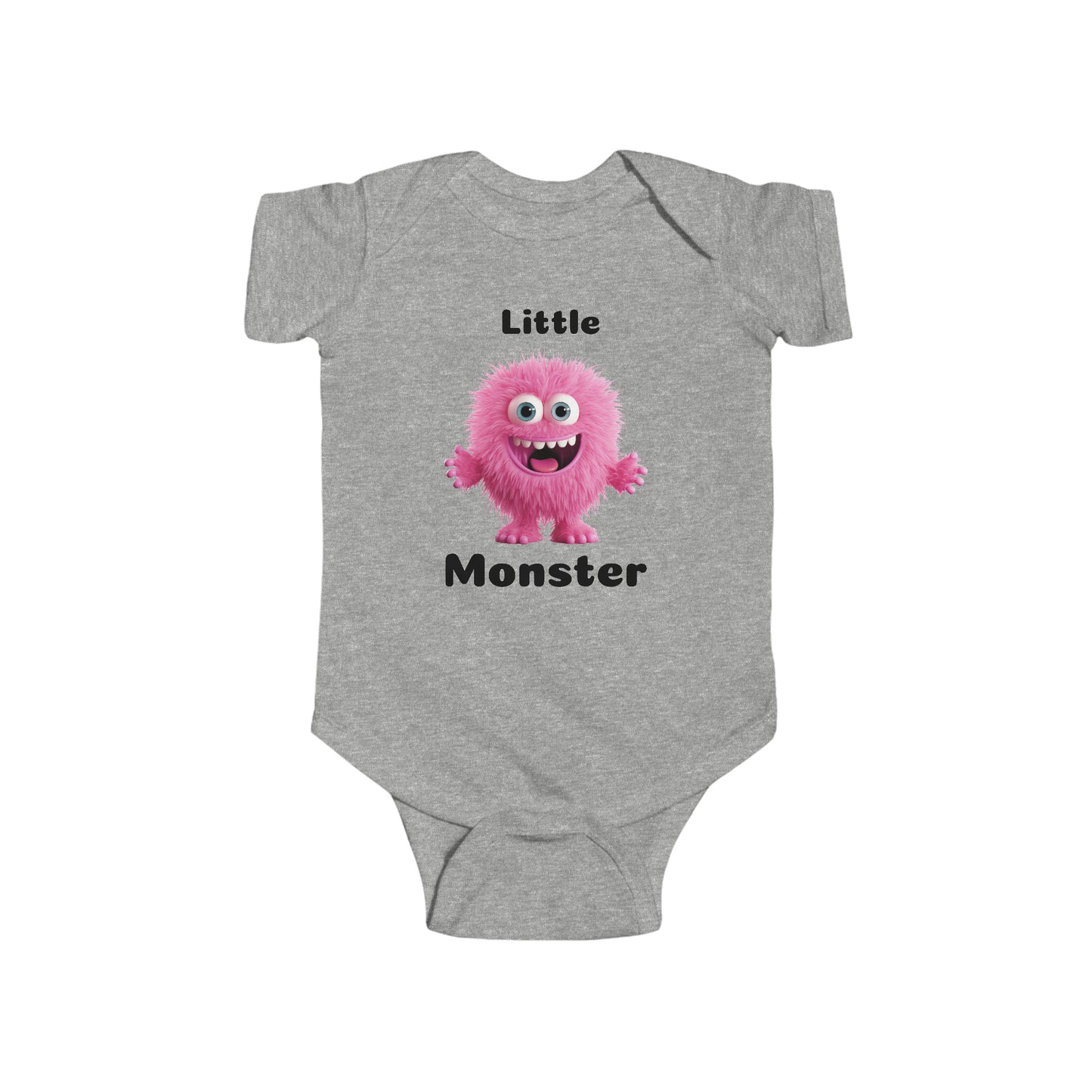 Pink Little Monster Infant Fine Jersey Bodysuit