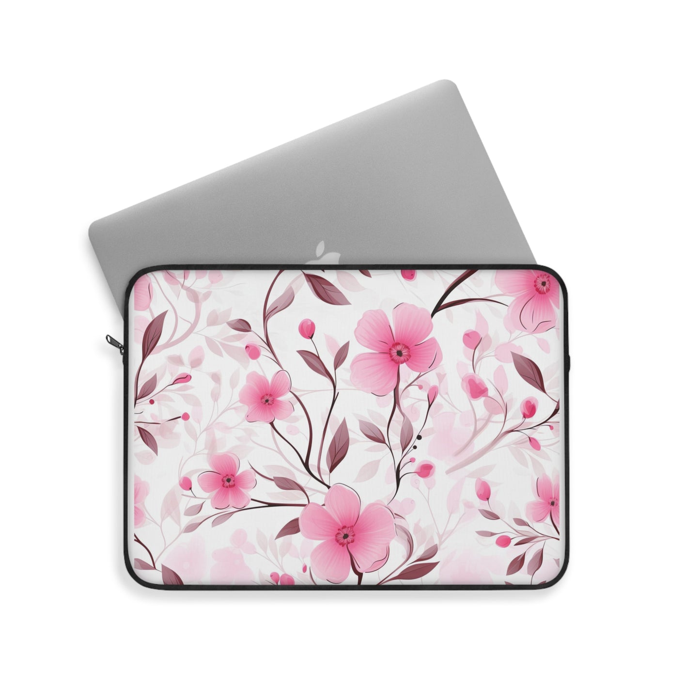 Pink Whimsy Wildflowers Laptop Case / Laptop Sleeve