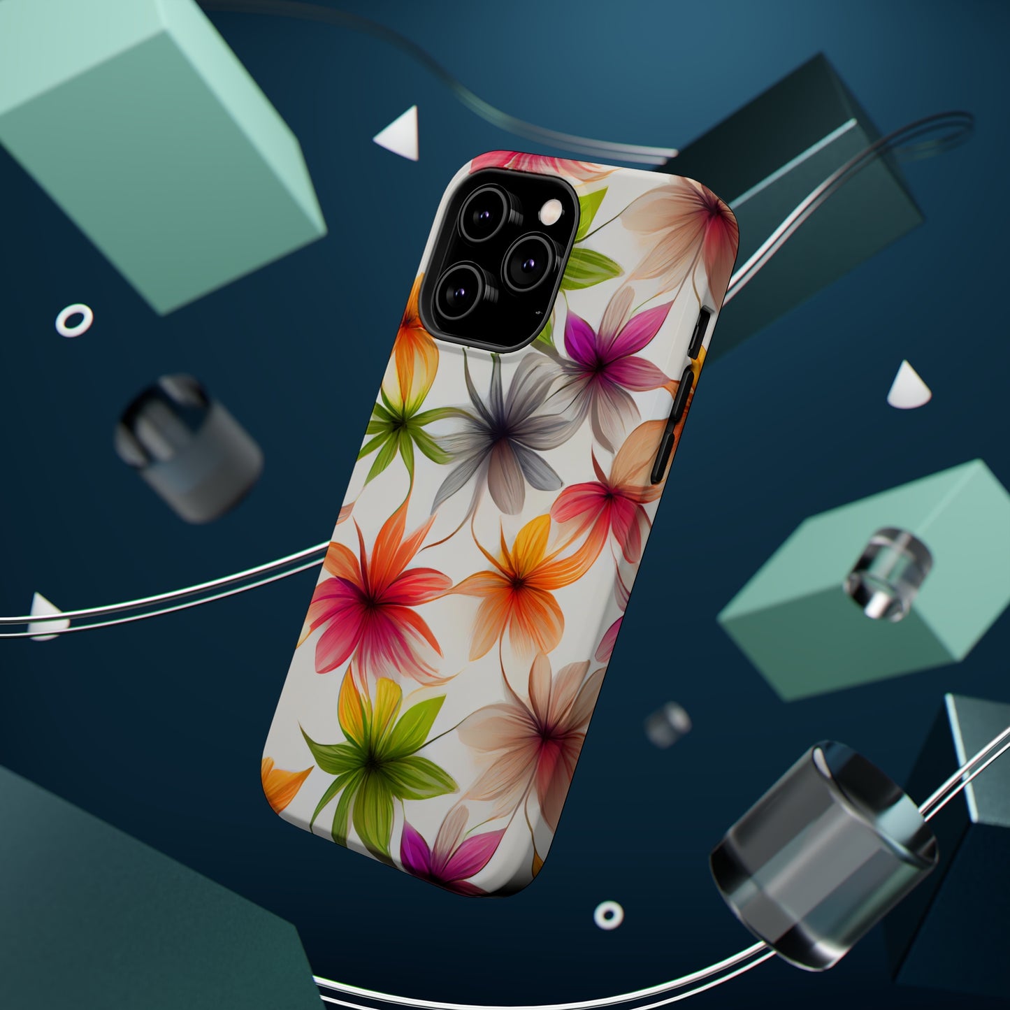 Floral Burst MagSafe Tough iPhone Case