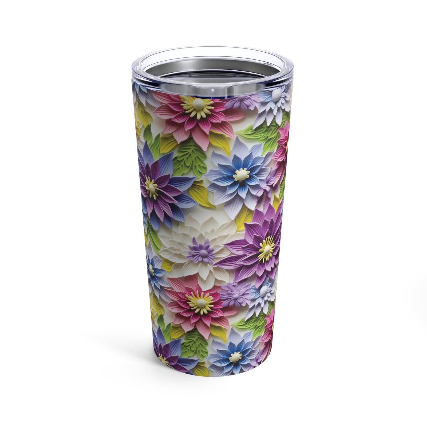 Sculpted Passionflower Tumbler 20oz