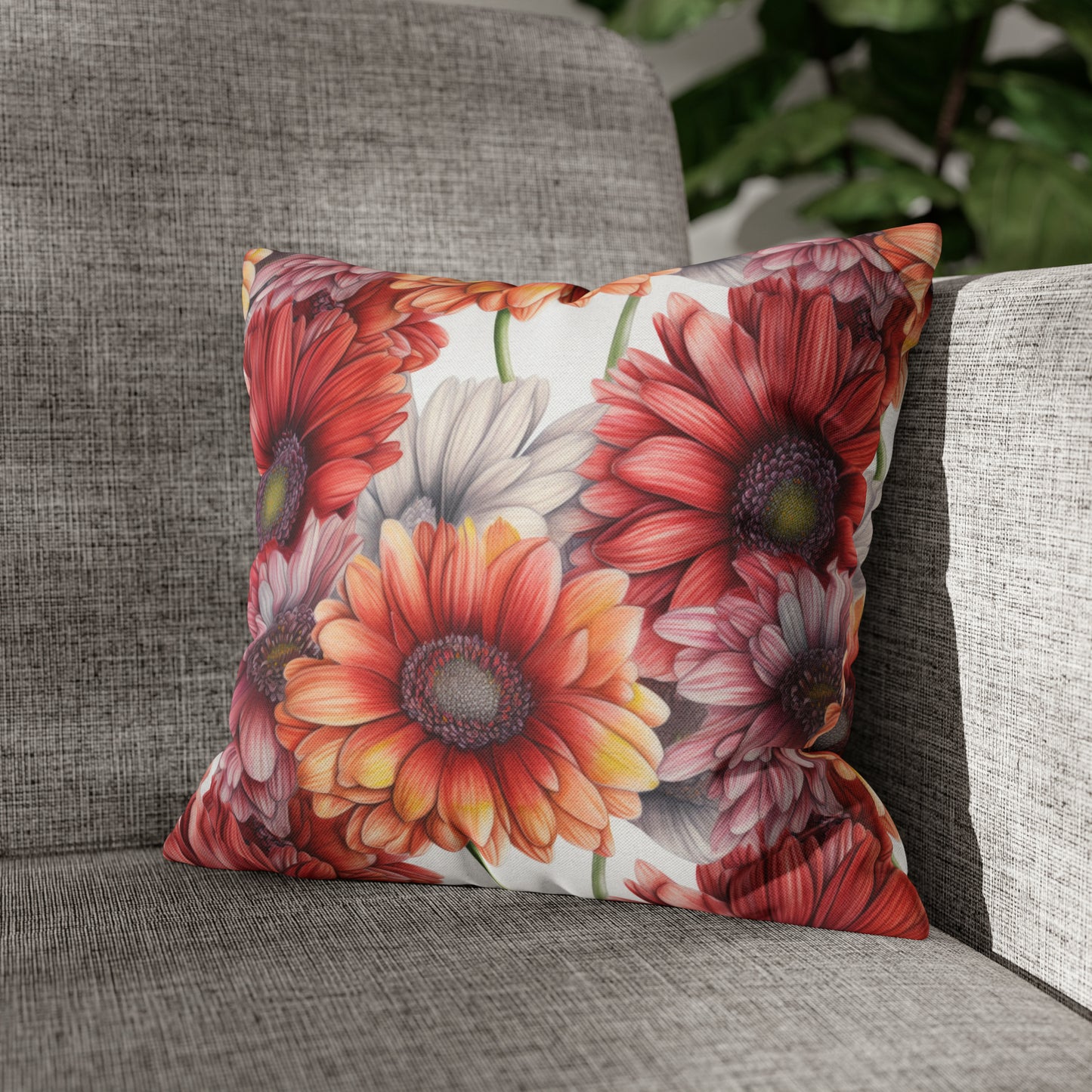 Daisies Square Pillow Case