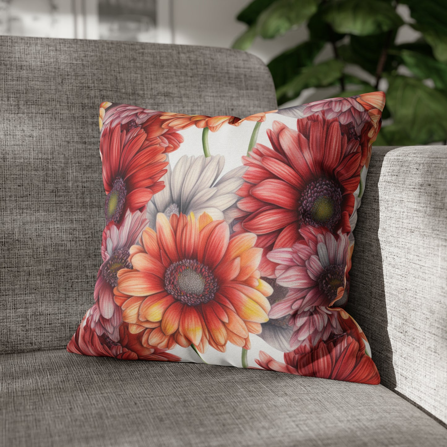 Daisies Square Pillow Case
