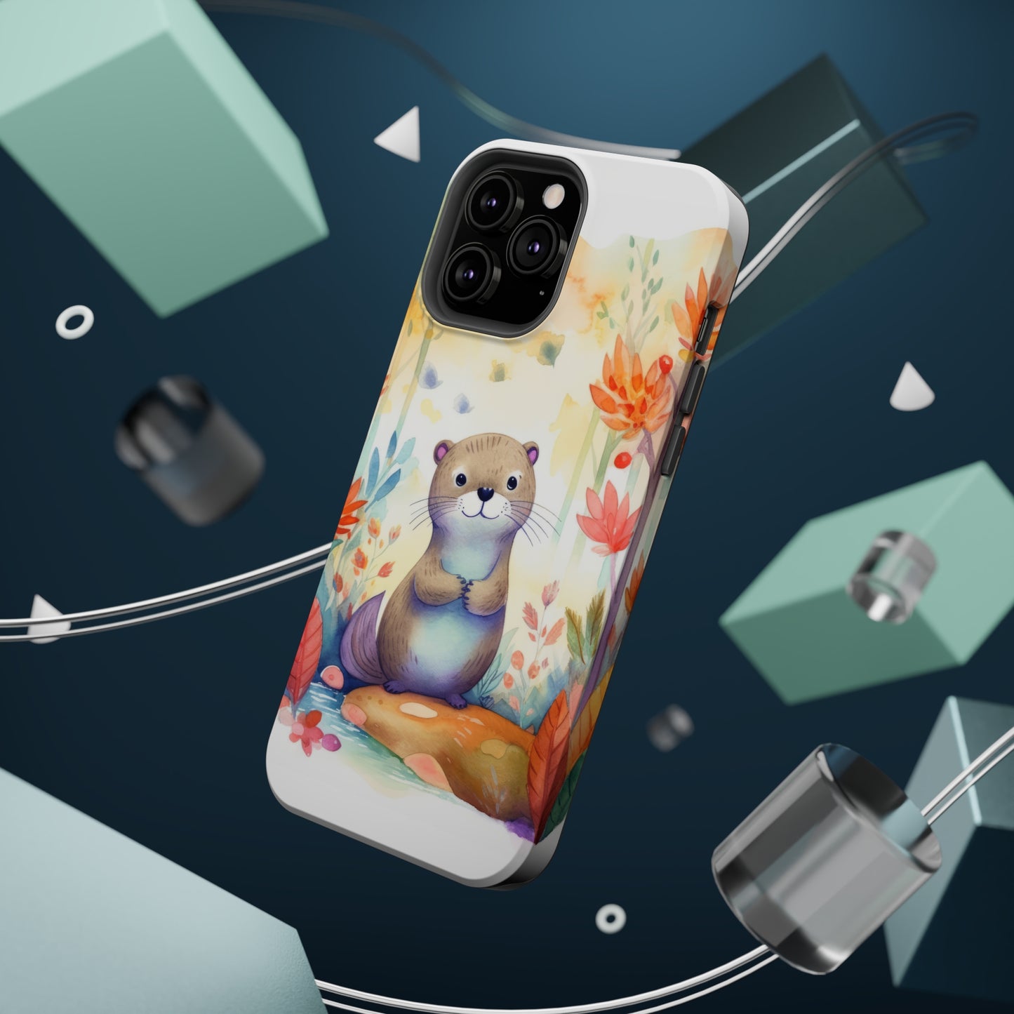 Cute Otter MagSafe Tough iPhone Case