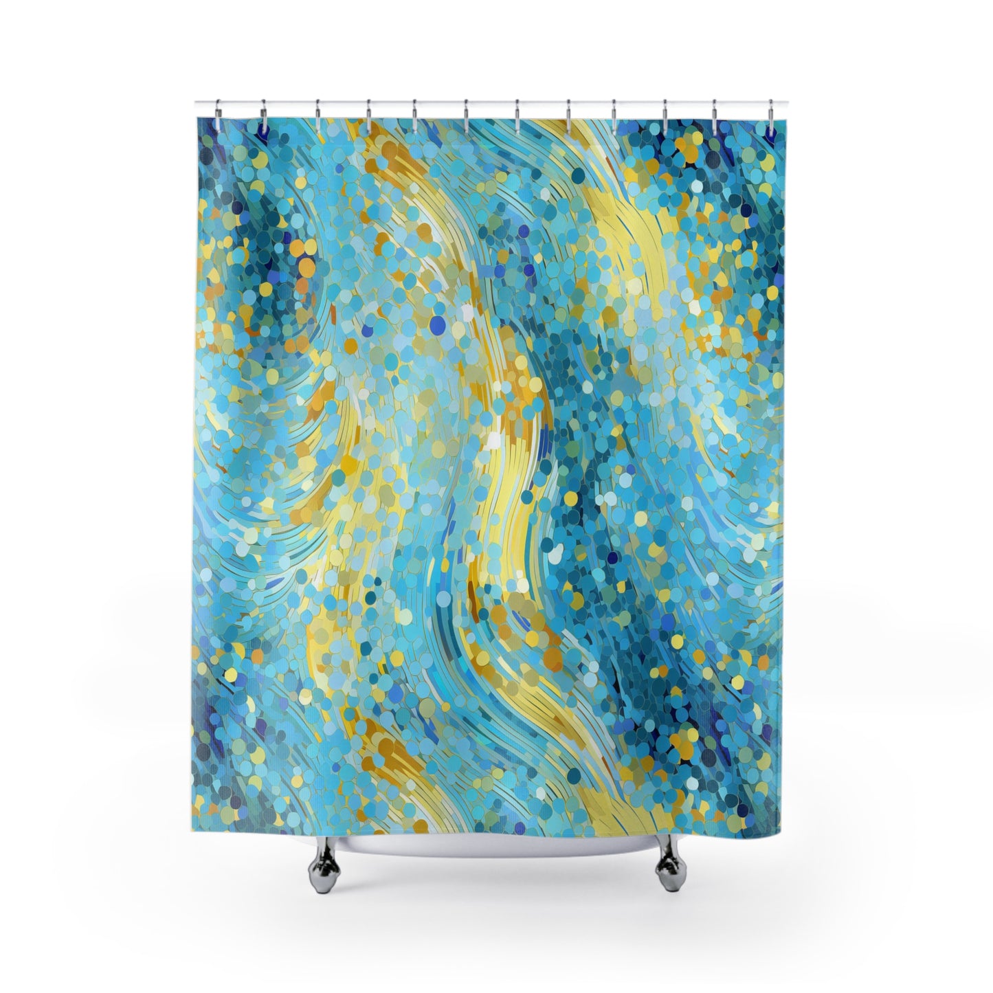 River of Gold Mosaic Shower Curtain