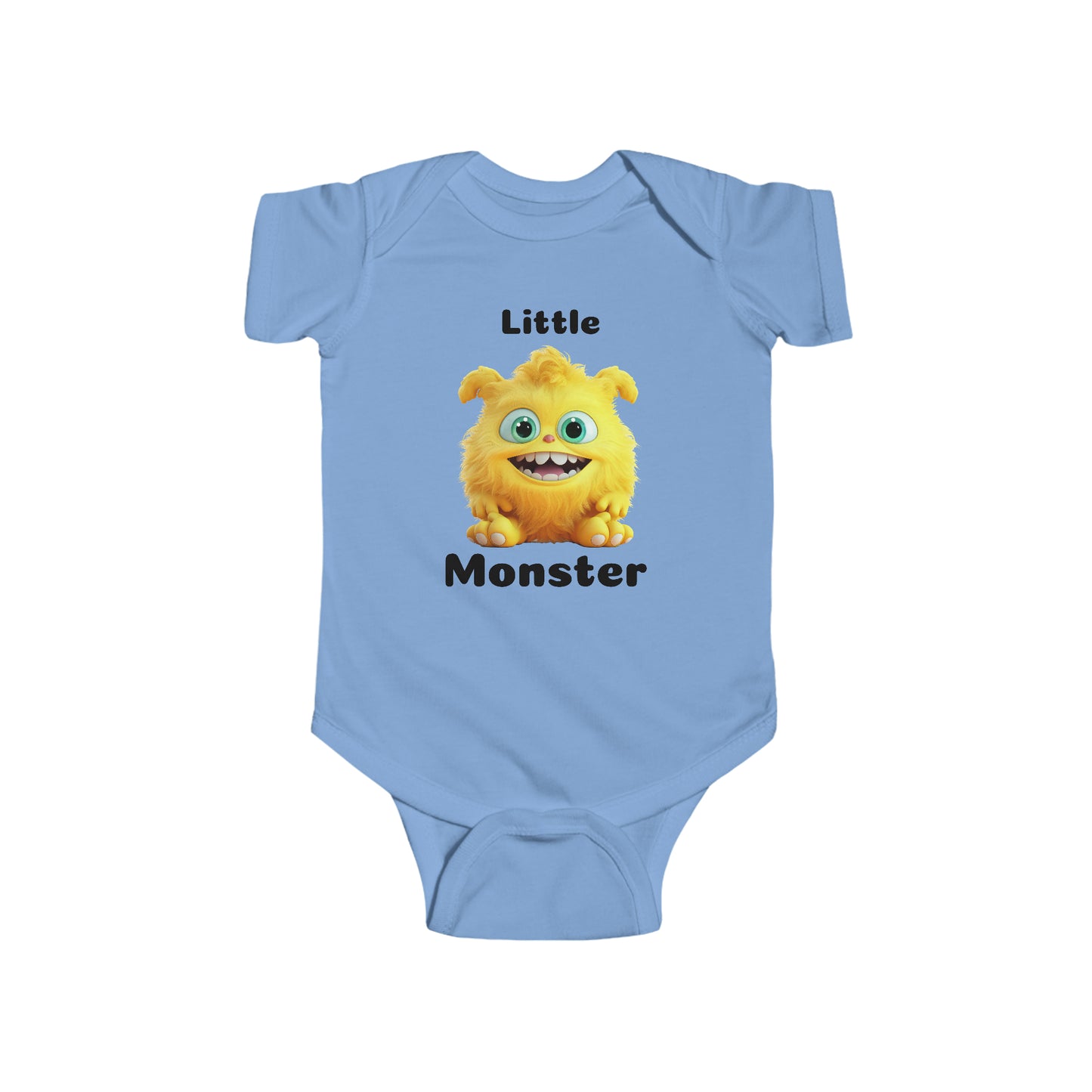 Yellow Little Monster Infant Fine Jersey Bodysuit