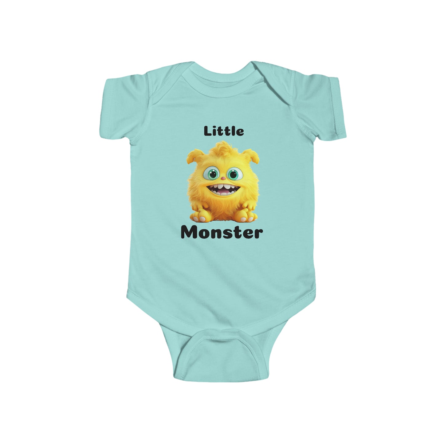 Yellow Little Monster Infant Fine Jersey Bodysuit