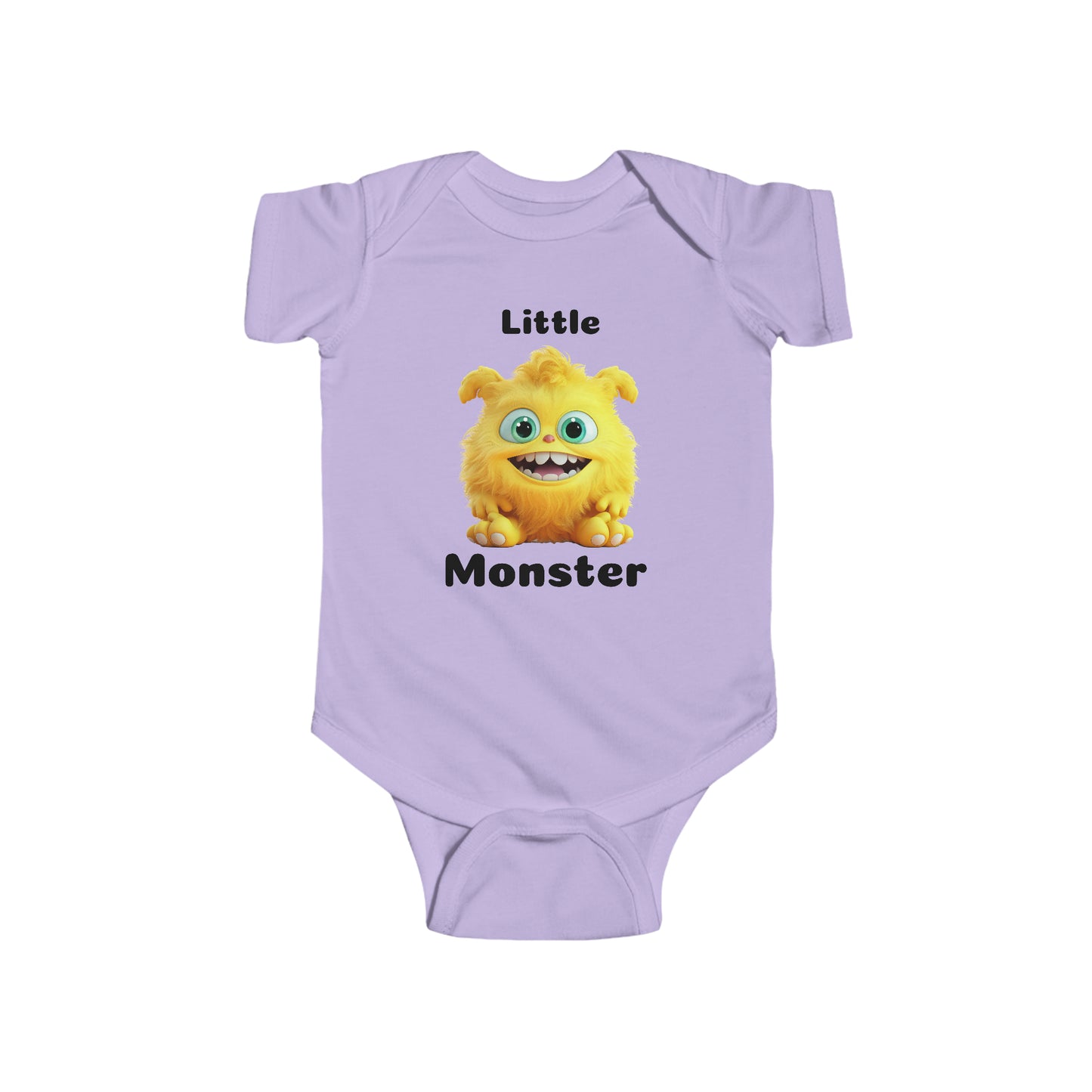 Yellow Little Monster Infant Fine Jersey Bodysuit
