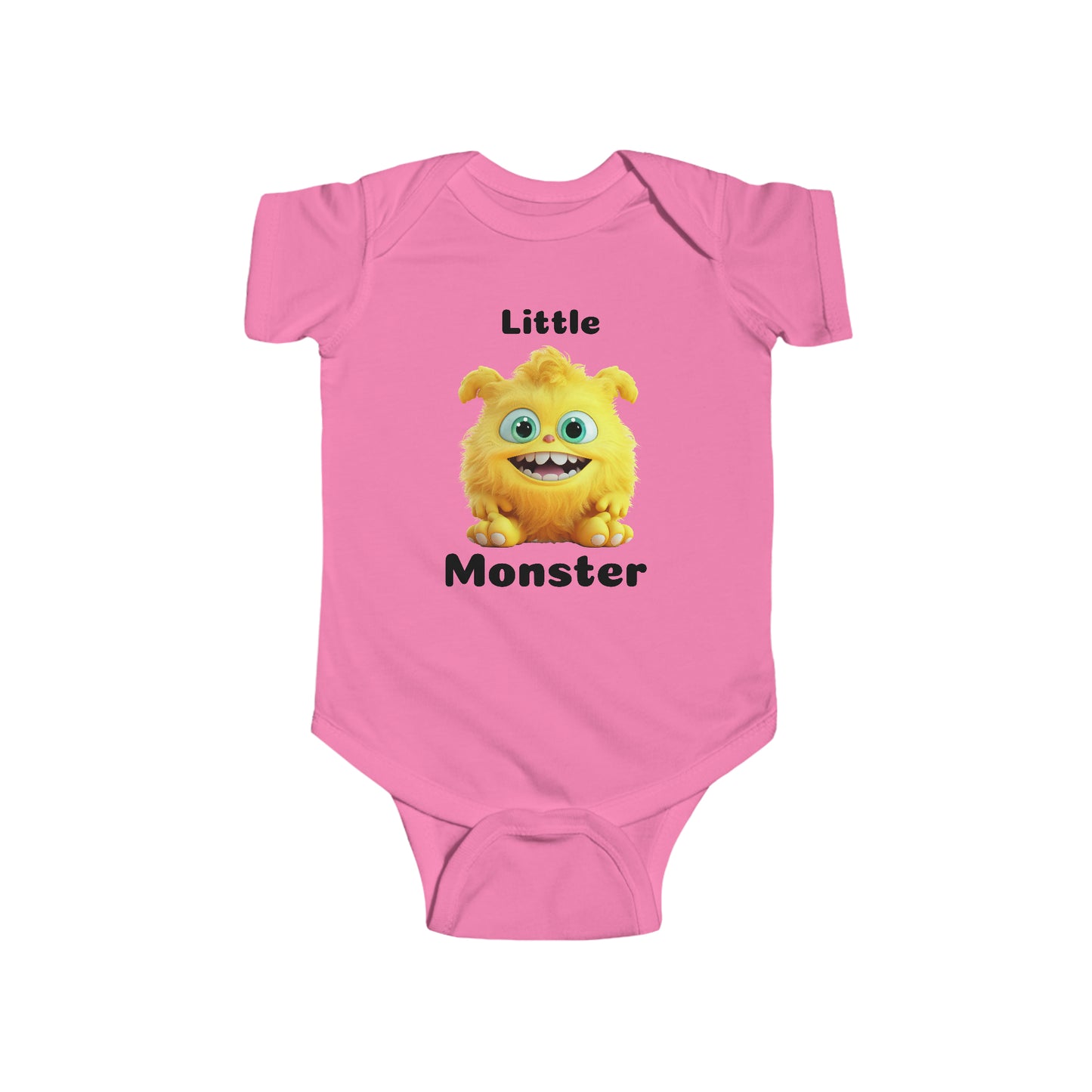 Yellow Little Monster Infant Fine Jersey Bodysuit