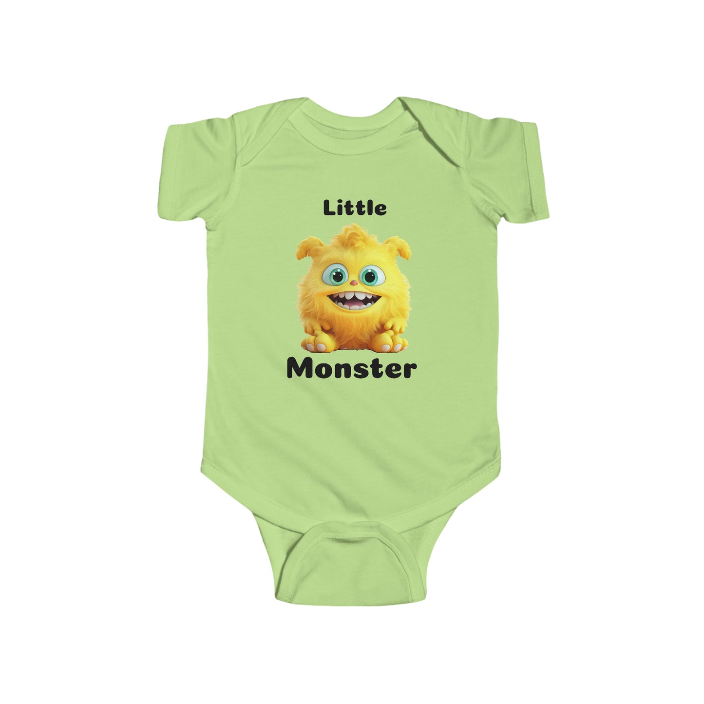 Yellow Little Monster Infant Fine Jersey Bodysuit